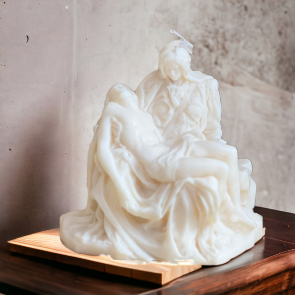 Michelangelo's Pieta Madonna Jesus Large Candle