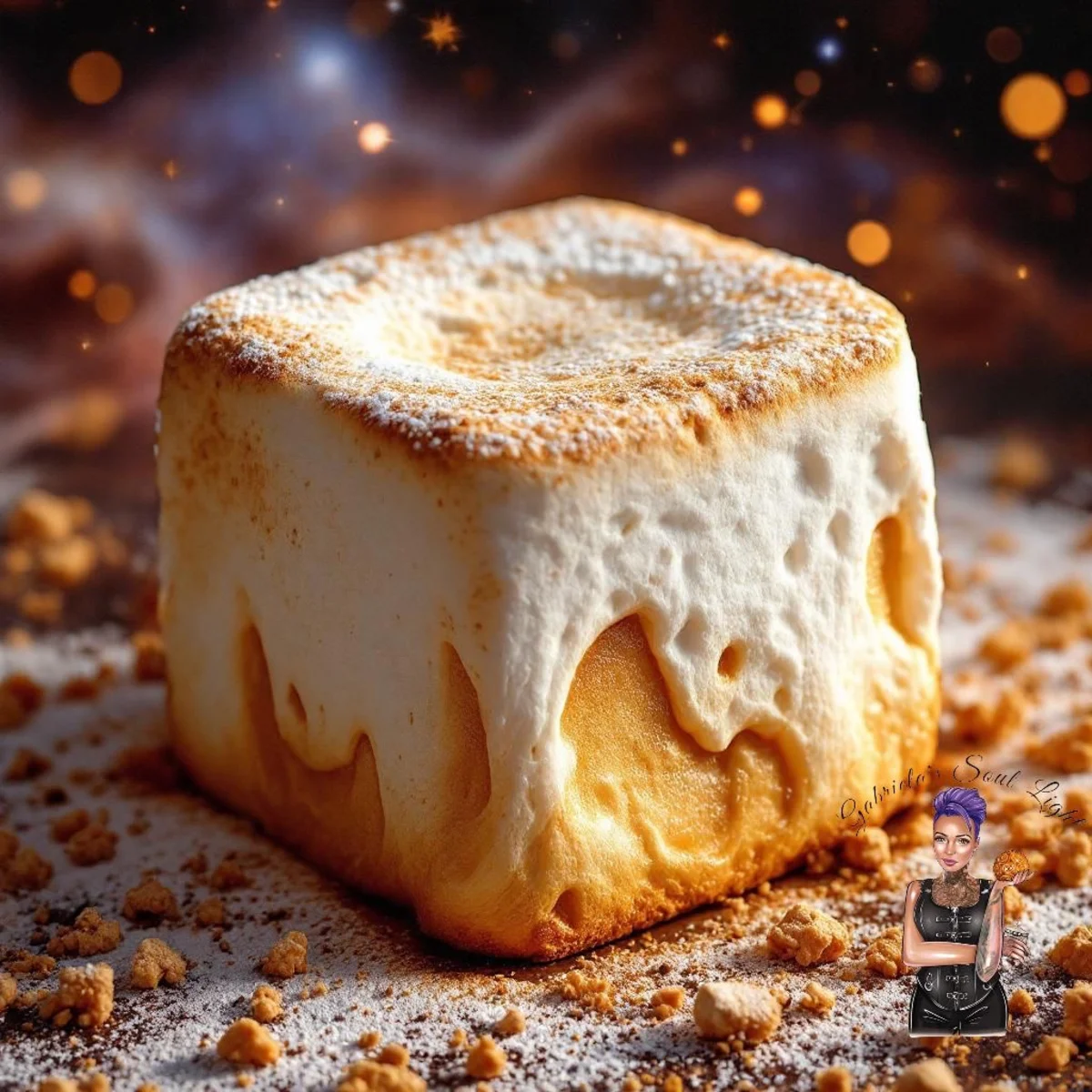 Toasted Marshmallow Soy Wax Freshener – London Candle by Gabriela toasted marshmallow London candle wax melt handmade from soy wax by Gabriela