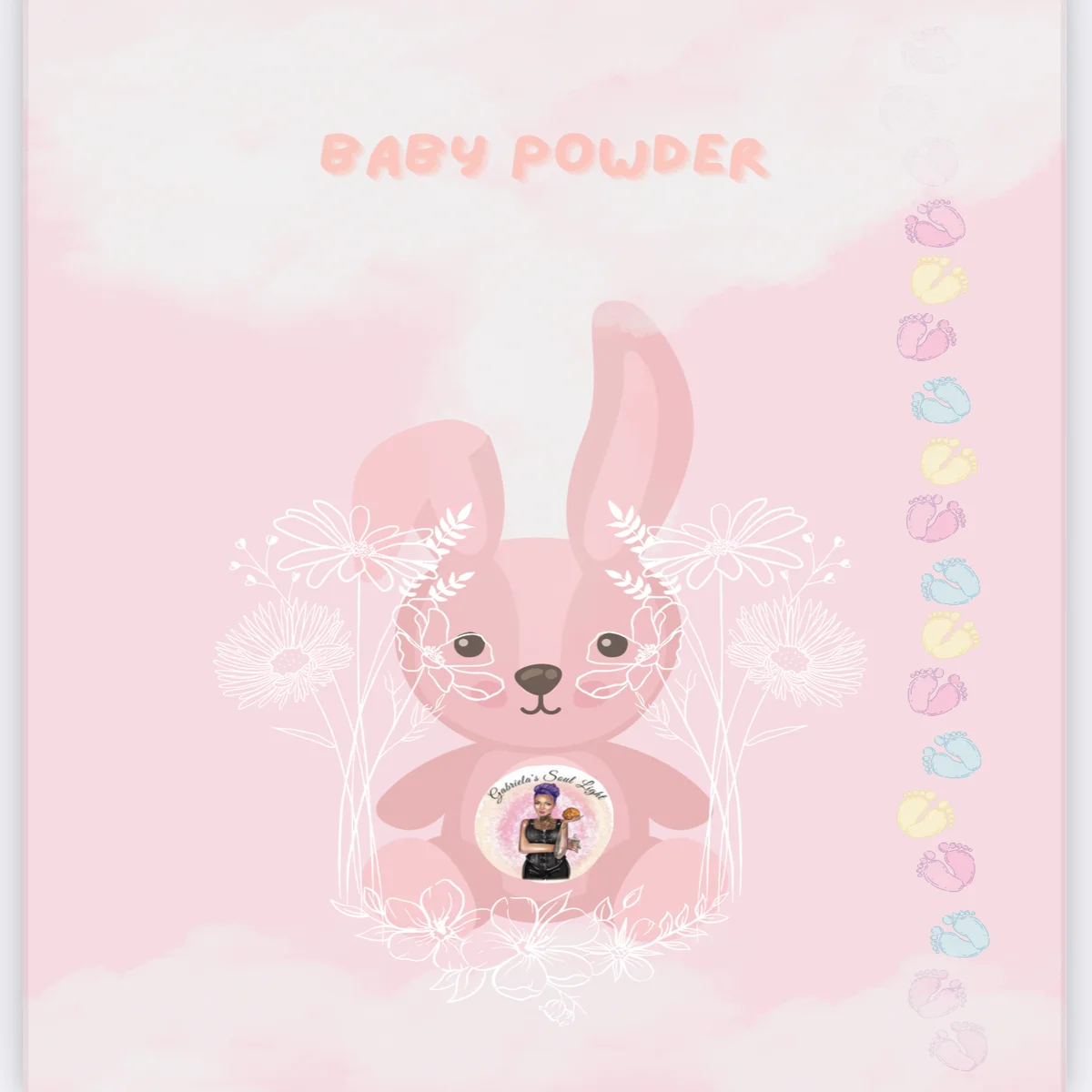 baby powder wax melt by Gabriela with soft musk, vanilla and rose – handmade soy wax