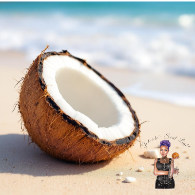 Coconut luxury car diffuser with wooden cap hanging in a vehicle