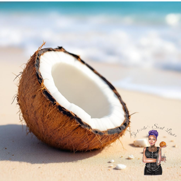 Coconut luxury car diffuser with wooden cap hanging in a vehicle