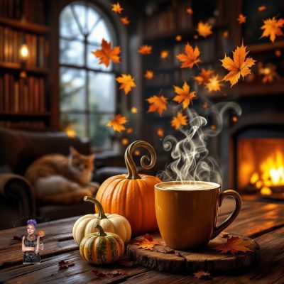 pumpkin spice London candle wardrobe freshener handmade from soy wax by Gabriela