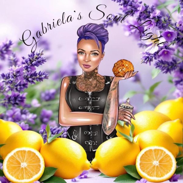 Lemon and Lavender luxury car diffuser with wooden cap hanging in a vehicle