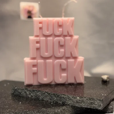 F*ck – Statement Word Candle statement candle UK handmade soy wax sculptural word candle